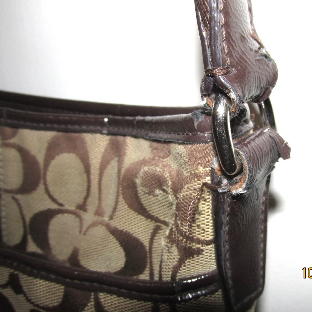 Coach F29210 Signature File Crossbody Brown Purse or Bag - Picture 8 of 15